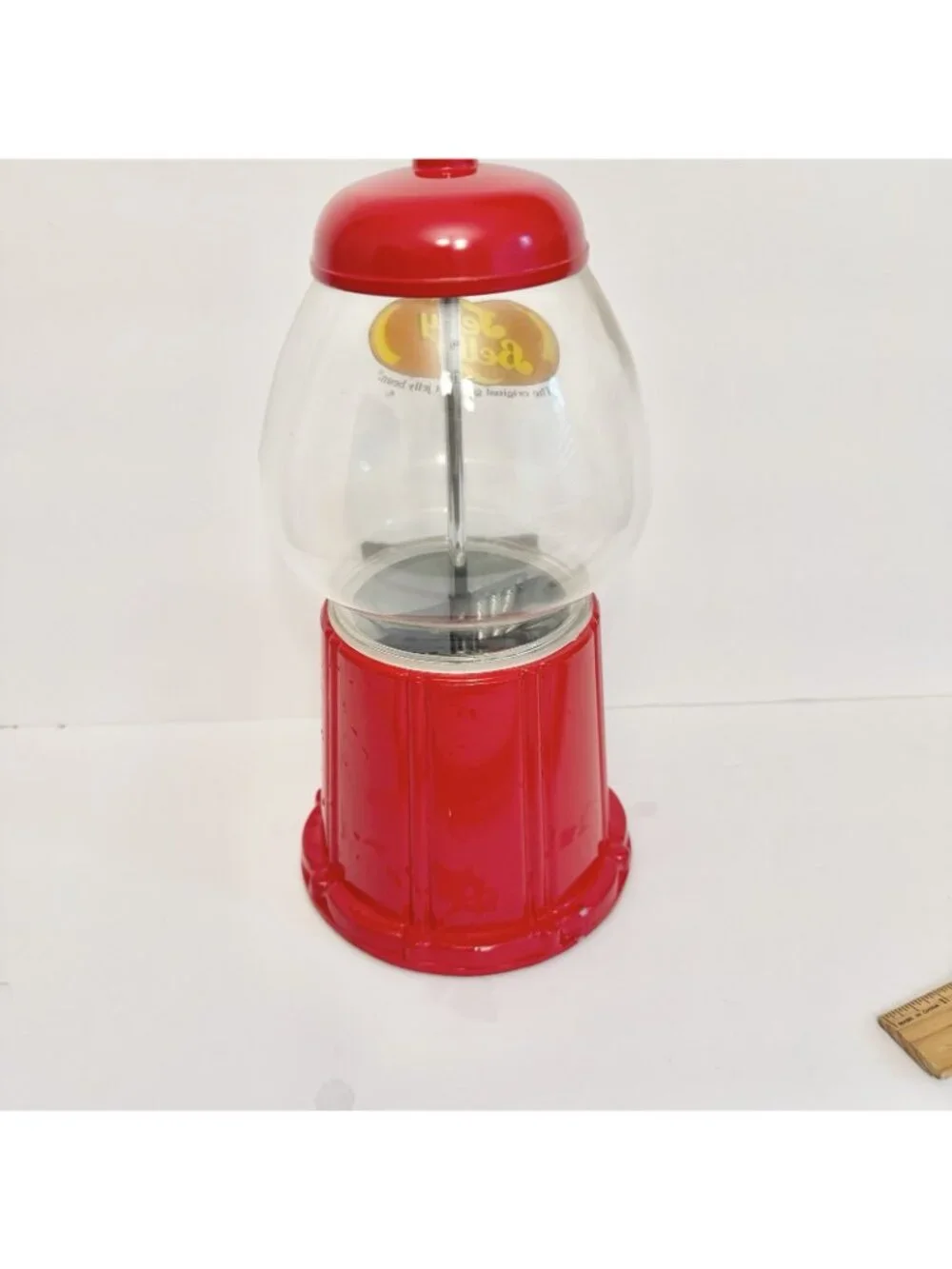 Jelly Belly Vintage Style Red Jelly Bean Candy Dispenser Machine Countertop 12”